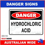 DANGER SIGN - DS-119 - HYDROCHLORIC ACID